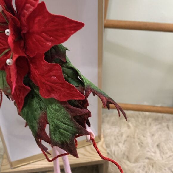 Dept 56 Patience Brewster Krinkles Red Poinsettia Fairy Figurine Ornament W/Box - Picture 9 of 17